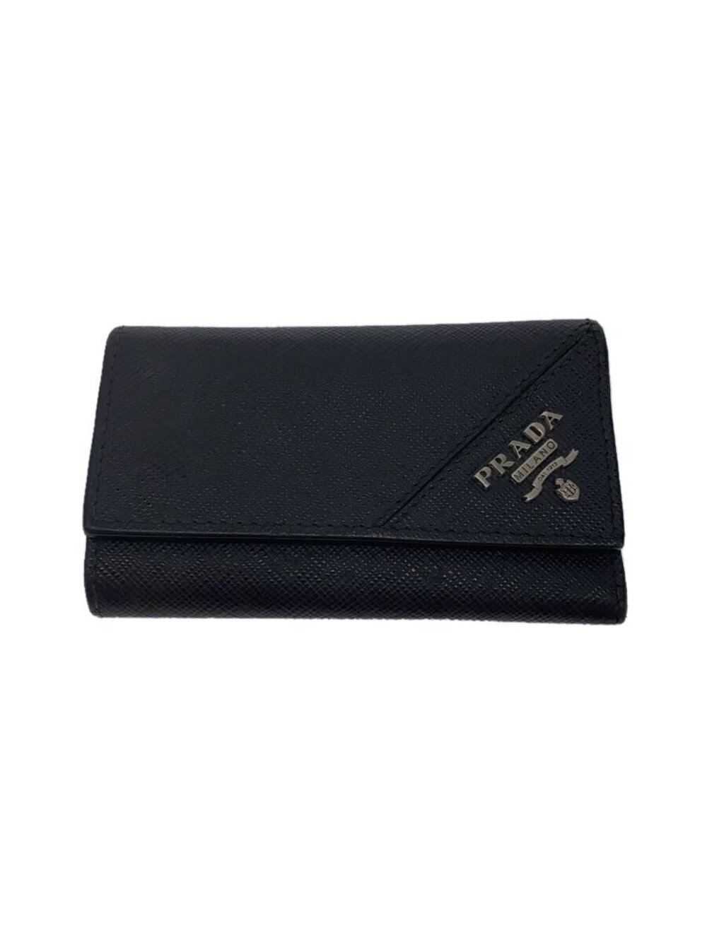 Prada Key Case Wallet Leather Black